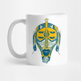 Retro Wave African Mask No 11 Mug